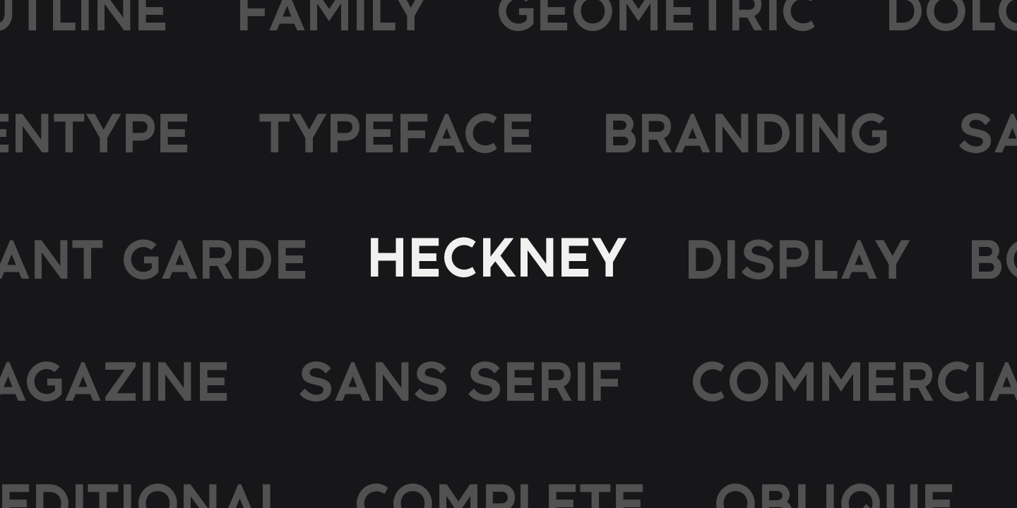 Przykładowa czcionka Heckney 90 #3